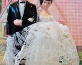 Love is Sweet / Sale / Vintage / Wedding Cake Topper / Bride and Groom / DIY / Bridal Shower Cake Decoration