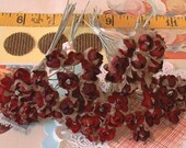 Vintage / Dry Look Rose Bouquets / Red / Five Bunches
