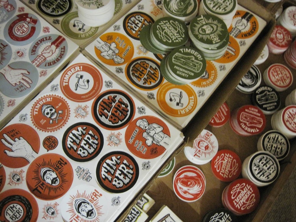 15 pack TIMBER stickers