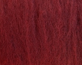 2 oz Deep Red Dorset-Texel Wool Batts