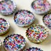 Tiny Sprinkles Bottlecap Magnet Set (2) made with Real Sprinkles, Resin, and Upcycled Bottlecaps