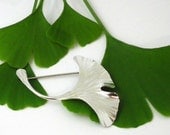 Ginkgo Pin, Large Sterling, 251ss