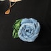 Blue Jean Baby Upcycled Rosette - Handmade Brooch