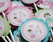 Party Princess Cupcake Toppers Set of 12