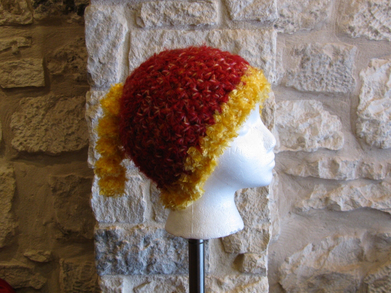 Crochet Ski Hat with a Squiggle Tail - Aberrant Crochet Design