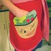 Funky Chefs BBq Apron with 3D Fabric Sculpture/ Applique Salad Pocket