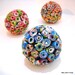 Paper Ball Repurposed from Christmas Toy Catalog Blue/Purple OOAK Free Shipping