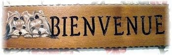 Custom Dog Hand Painted WELCOME Wooden Sign