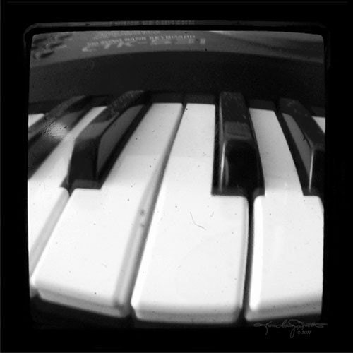 Piano Keys Photo Black and White TTV 5x5