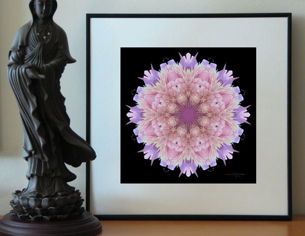 Flower Mandala Art - Lavender Pink Peony - Love Is Within