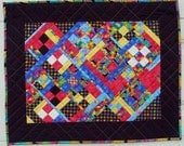 Stupendous Art Quilt Wall Hanging, "Chaotic Colors"