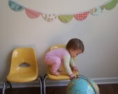 BREEZE scallop bunting. NURSERY decor. newborn PHOTO prop