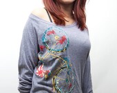 Bicycle pullover, Cycling Fish Sweater, American Apparel, Available S-L by sharpshirter on Etsy