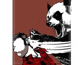 Panda, Panda Bitchslap iPhone Case for iPhone 4 and 4S