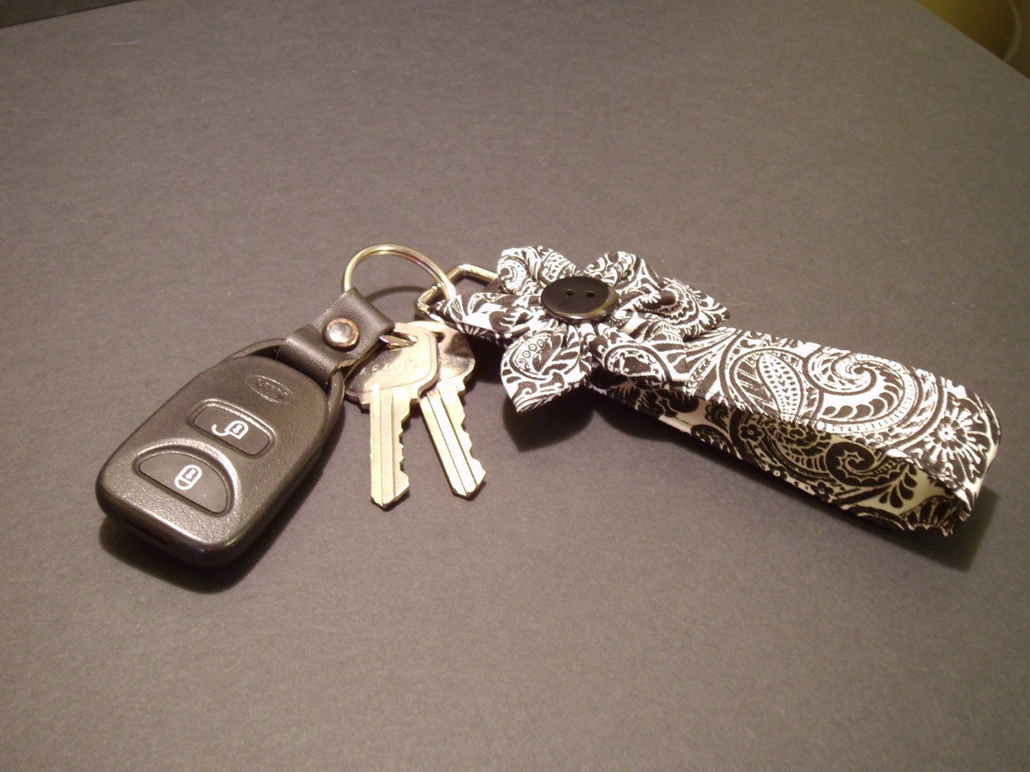 Flowered Fob Keychain