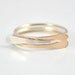 14k Gold Fill Single Slim Modern Tab Ring - Recycled Metal