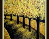 Golden Trees - Original Acrylic Painting 12 by 16 inches