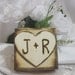 Rustic Wedding Ring Bearer Box Keepsake Woodburned Personalized Engraved Natural Pillow Alternative