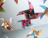 Crib Mobile / Baby Mobile / Nursery Mobile / Colorful Brown, Red, Green, Blue and Orange : Handsome