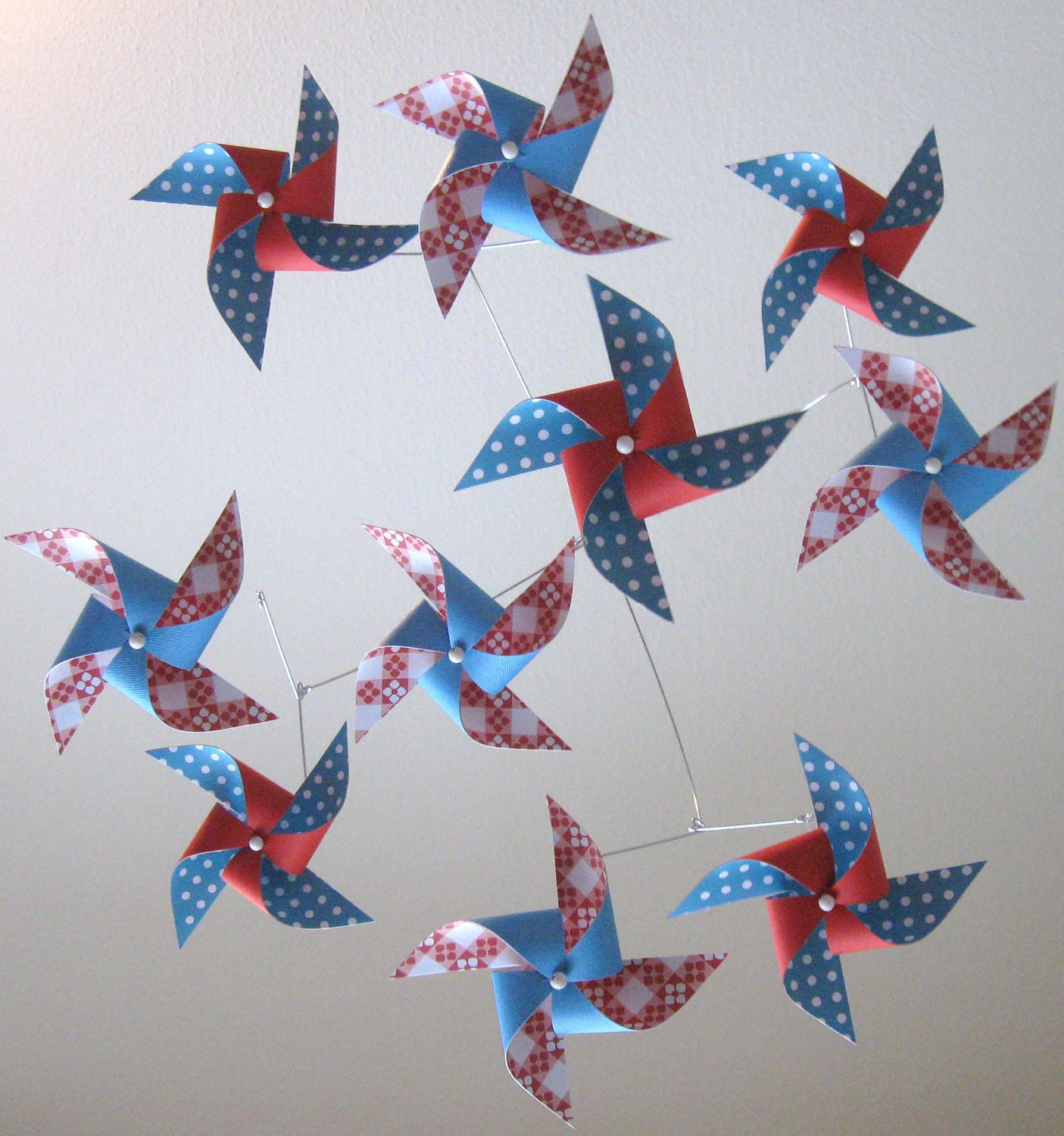 Pinwheel Baby Crib Mobile : Blue Sky Picnic