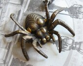 Creepy Jewelry Spider Necklace Halloween Goth    Shabby Chic Cottage Style Mothers Day Outdoor Wedding Garden