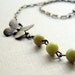 Light green butterfly necklace Shabby Chic Cottage Style Mothers Day Outdoor Wedding Garden