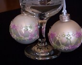 Two Christmas Decoration Balls with Tatting & Crochet
