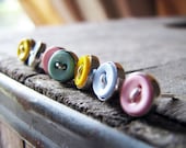Coraline- Tiny Button Earrings- Made to Order