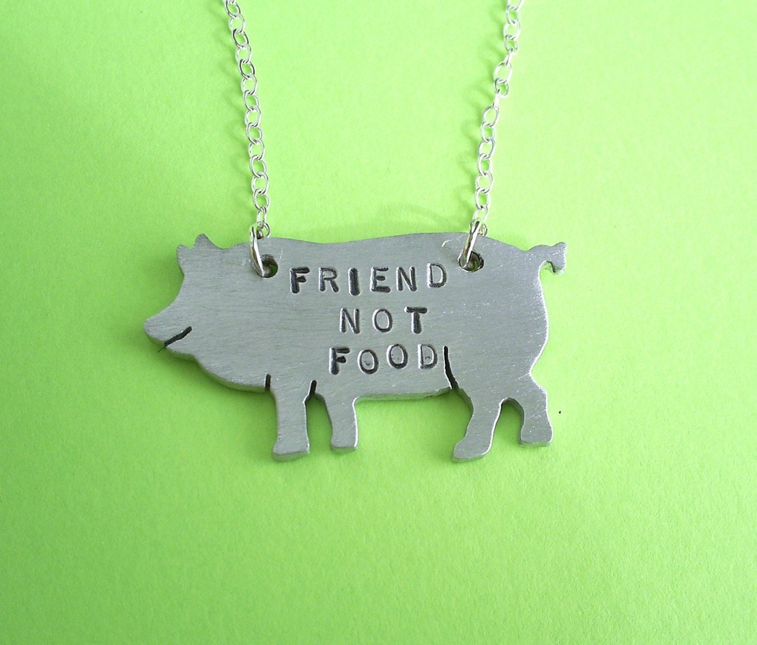 Friend not Food Pig pendant