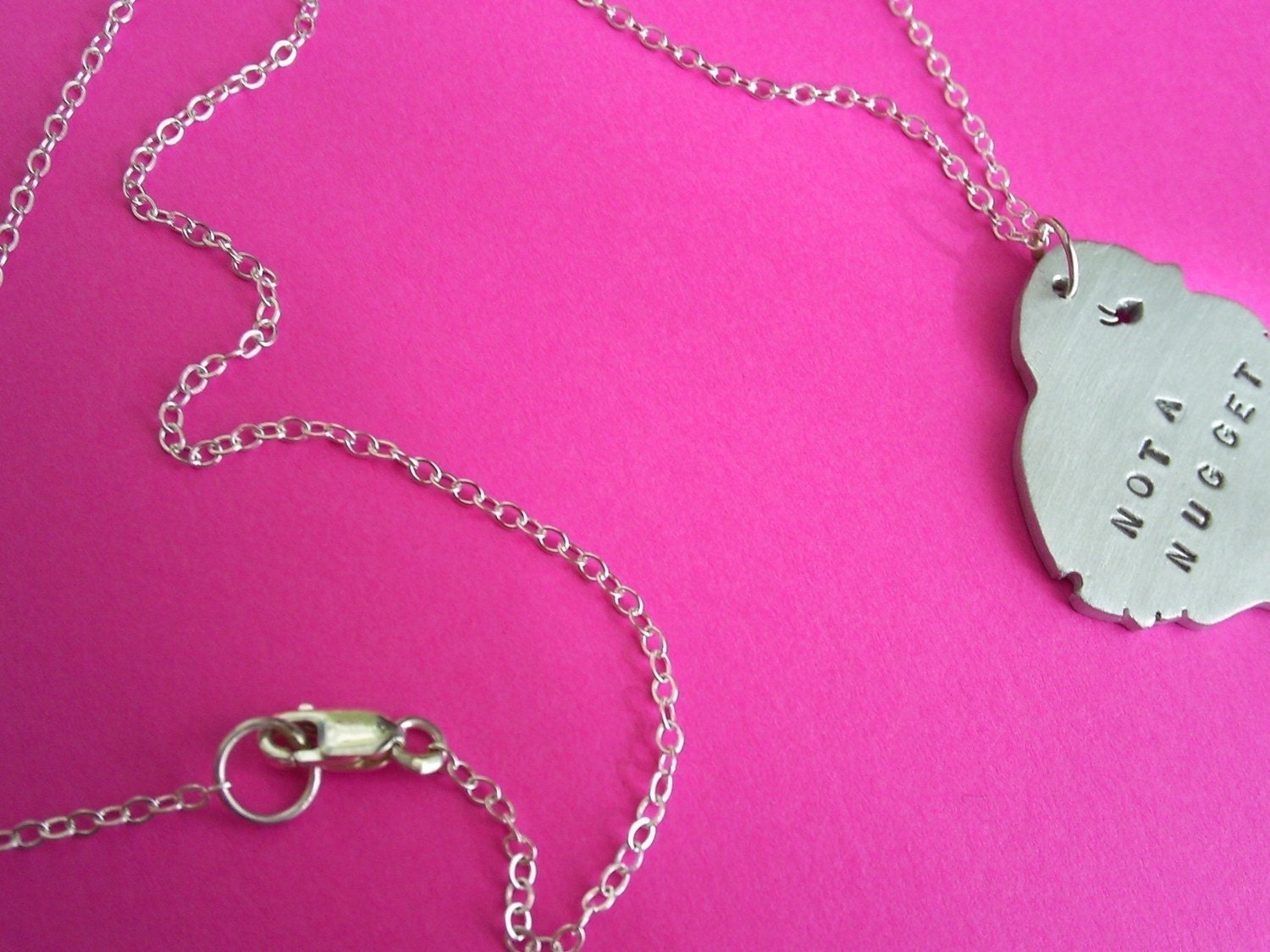 Not a Nugget Eco Friendly Chick pendant