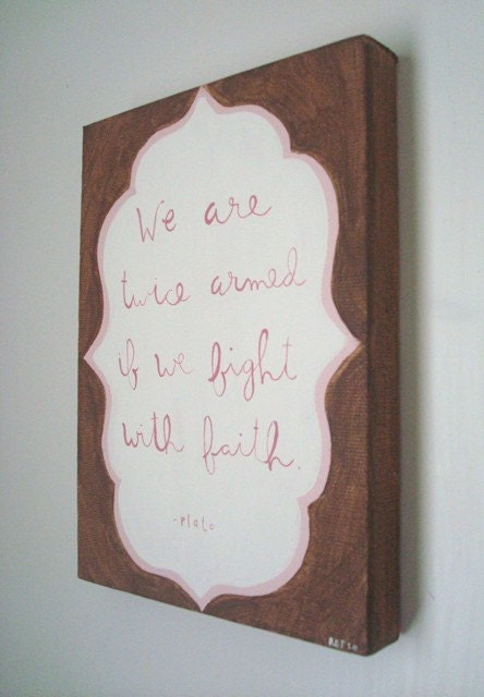 SALE  Plato Quote (5x7 Canvas)