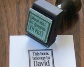 Custom  Inchie This book belongs to  Rubber Stamp Bookplate Ex Libris A08