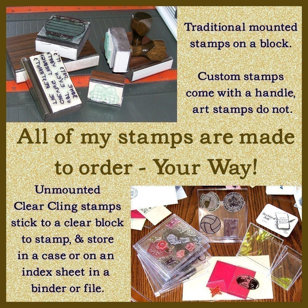 Vintage Advertising Hand Pointing  Custom Return Address Rubber Stamp AD104