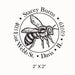 Custom Honey Bee Illustration Return Address Rubber Stamp AD94