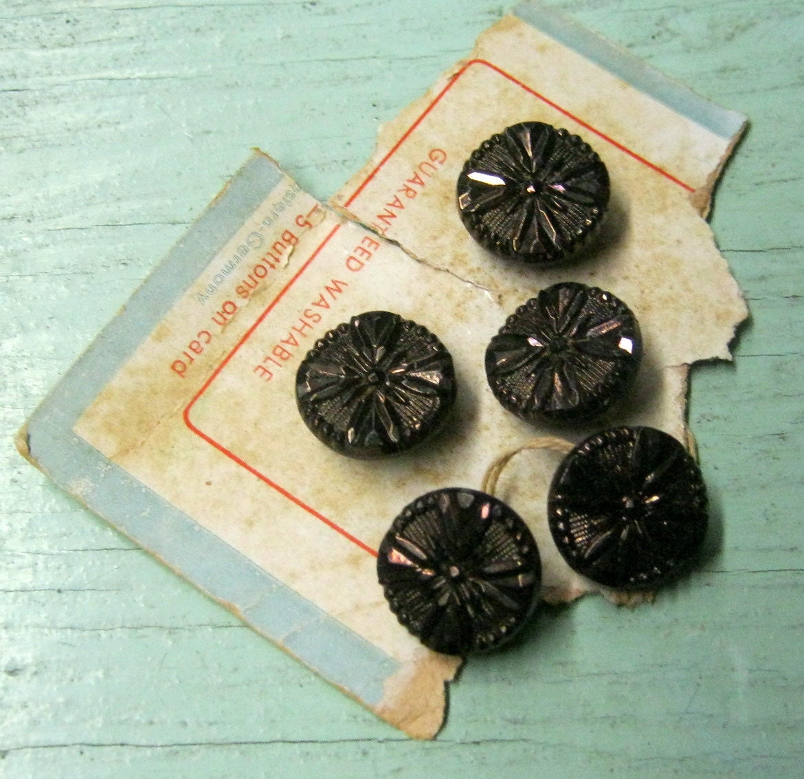 Lot Very Vintage Copper Color Faceted Glass Buttons FREE SHIPPING