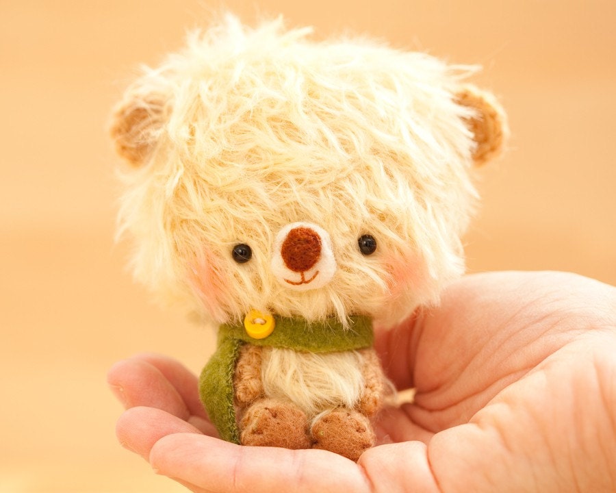 Teddy bear plushie toy in yellow - made to order - Timu -