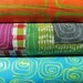 Reserved for tina - A Stitch in Color Cheater Panel by Mulka Dubrawsky for Moda - Clementine - 4.5 Yards - 44.25