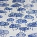 Weather Pattern Fabric - Cobalt Blue on White -  Half a Yard