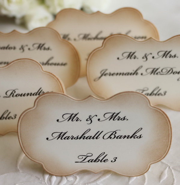 50 Wedding Escort Cards - Wedding Place Cards - Wedding Seating Cards