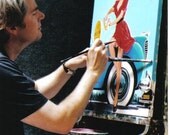 Be A Pin-Up - Commission DANIEL VANCAS famous Elvgren or Vargas Style Pinup artist Original Canvas Painting