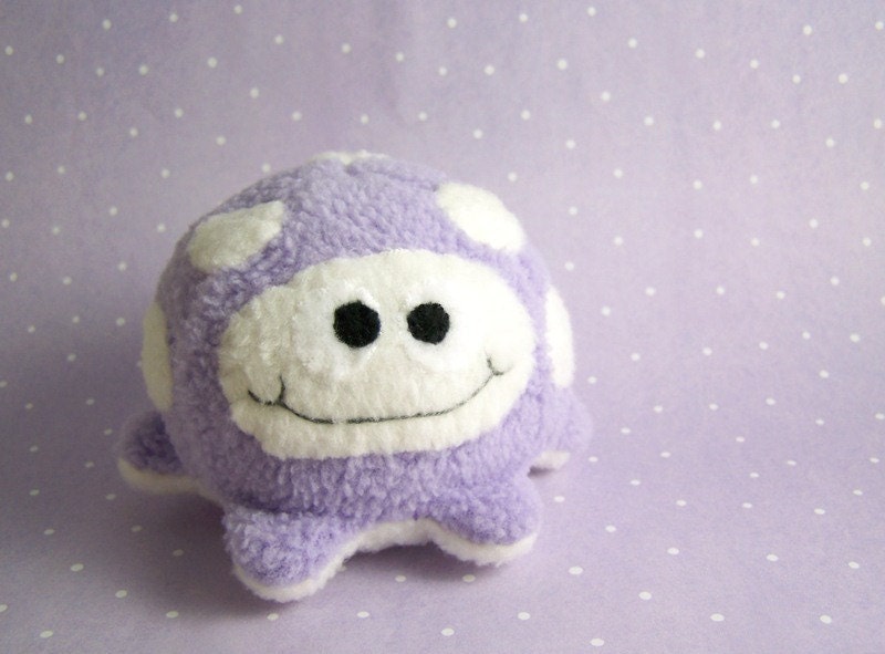 Alien Stuffed Animal Lavender and White Fluffcrobe