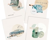 Vintage Flirt Card Set- Digital PDF Cards for Download and Print