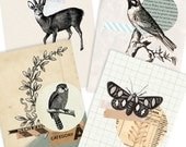 Vintage Forest- Digital PDF ACEO Tags for Download and Print