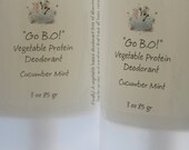 Go B.O. Vegetable Protein Deodorant Cucumber Mint Scent 3 oz stick