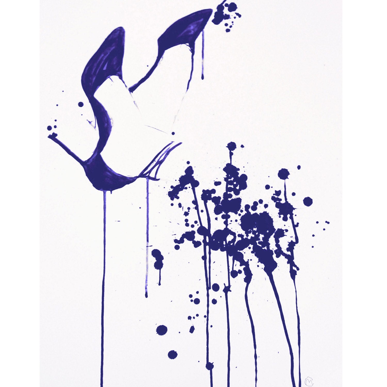 merciful, navy stiletto 5x7 fine art print