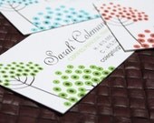 Mod Tree Calling Cards - set of 50 - Assorted Colors in the set