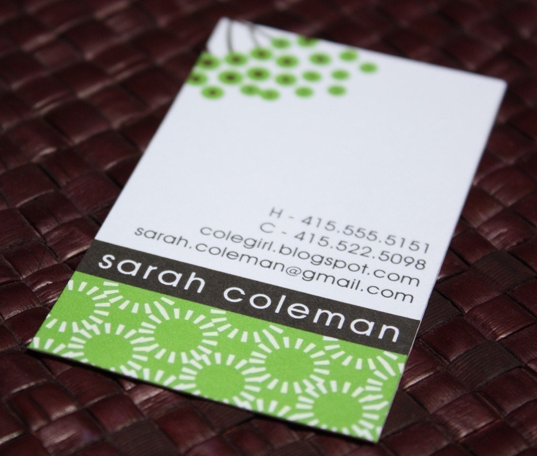 Mod Tree Calling Cards - 100 cards - assorted colos