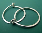smallest hoops hammered sterling silver