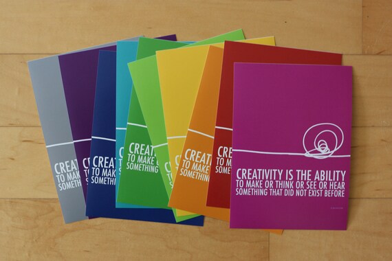 creativity 5x7 print // you pick the color