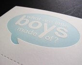 Set of 8 Boy Fill In Announcement Invites Letterpress